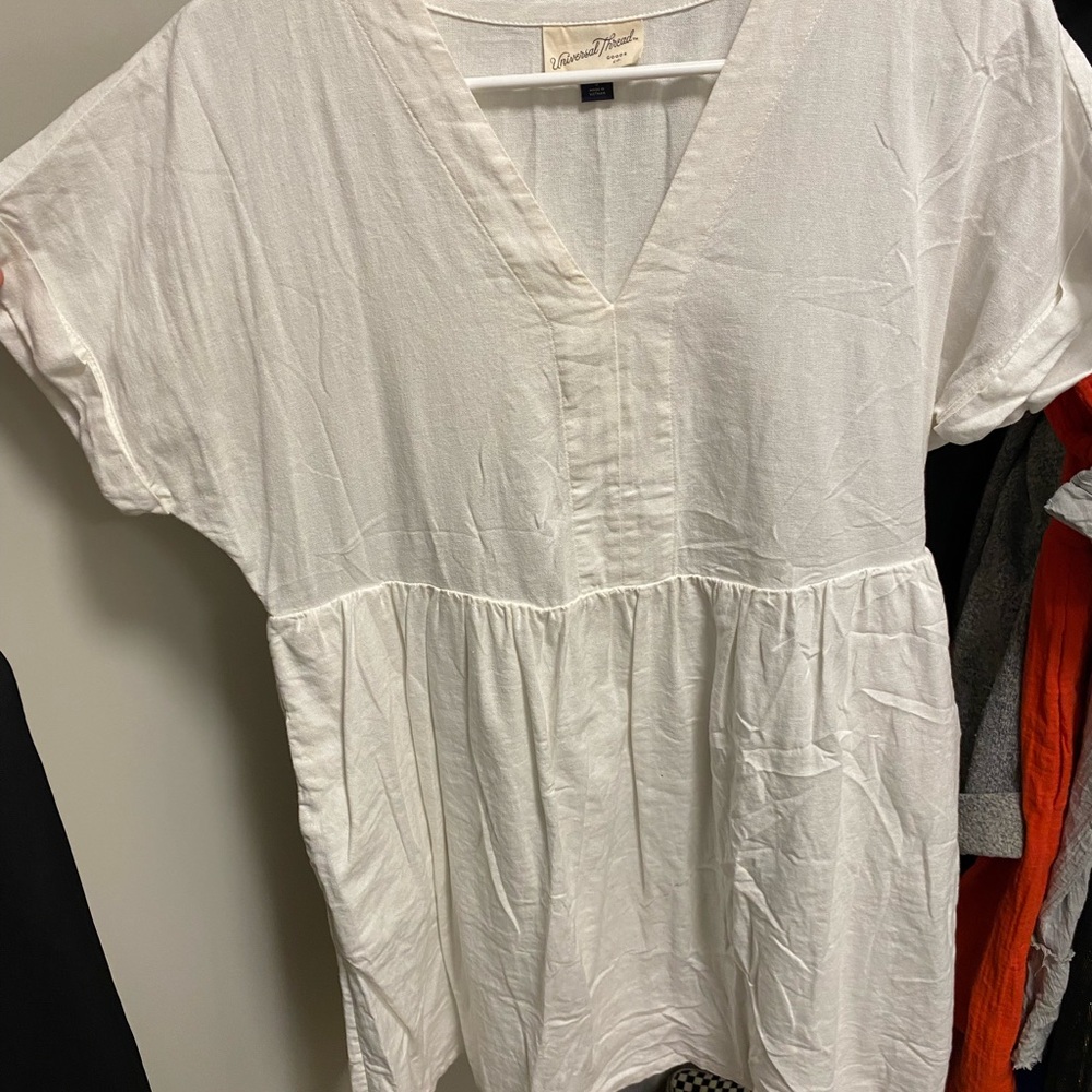 White tunic dress